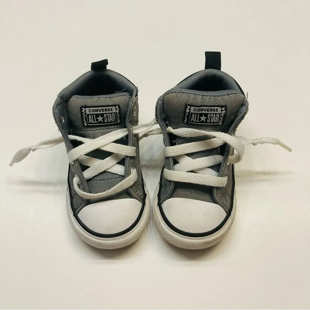 Converse‎ Chuck Taylor Axle Infant Size 6 Grey Black Mid Top Sneakers Canvas